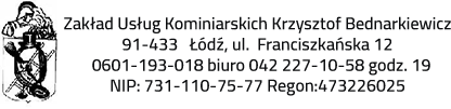 Logo Zakład Usług Kominiarskich Krzysztof Bednarkiewicz